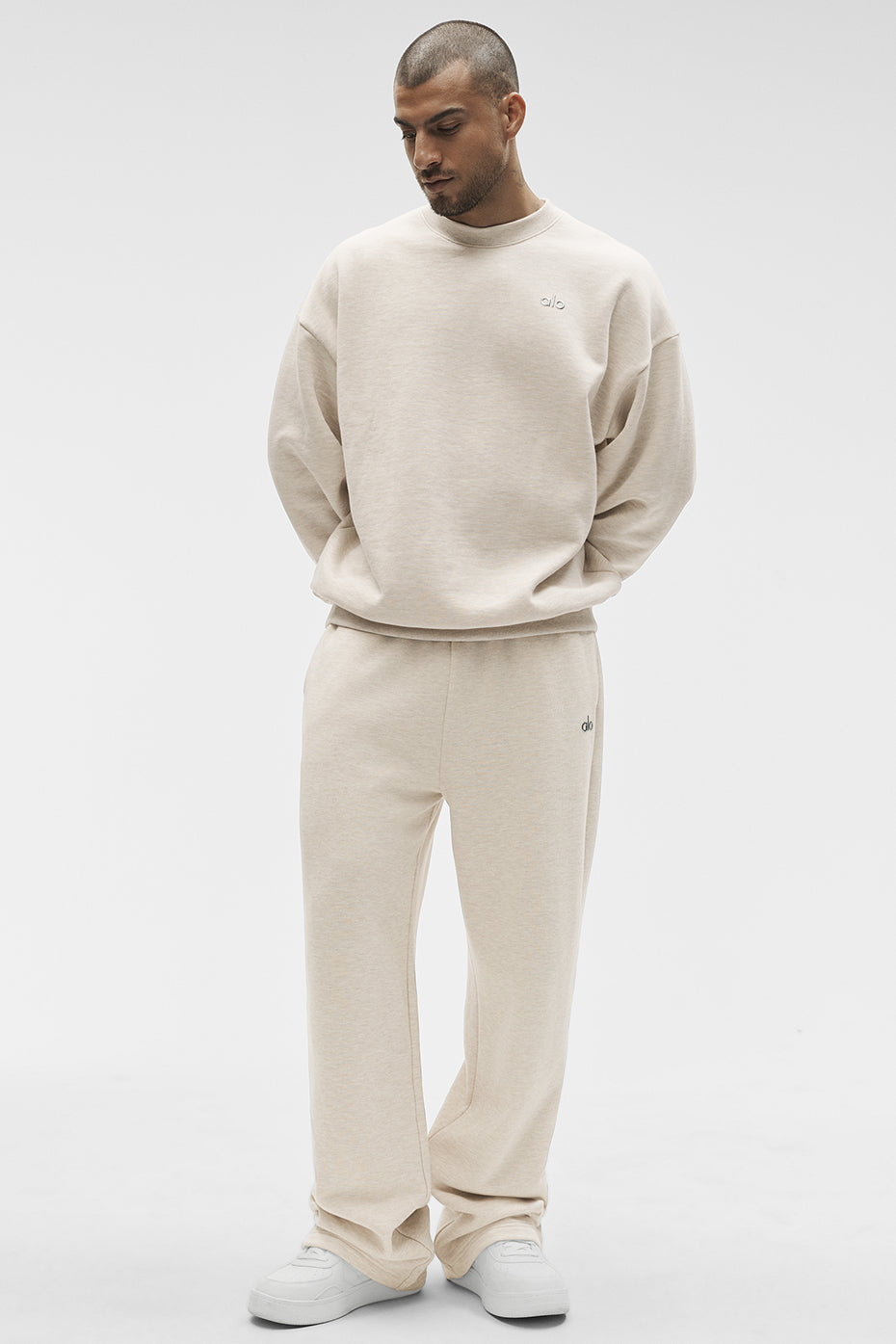 Accolade Crew Neck Pullover - Oatmeal Heather — photo 5