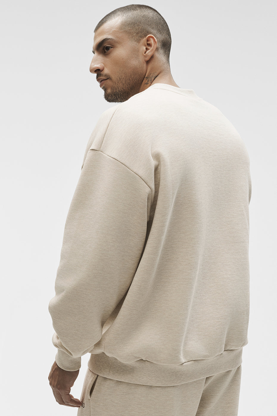 Accolade Crew Neck Pullover - Oatmeal Heather — photo 2