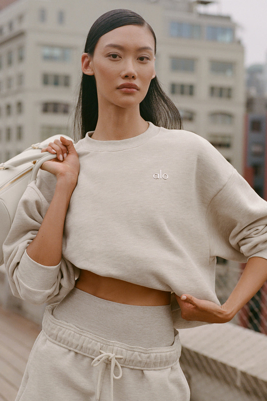 Accolade Crew Neck Pullover - Oatmeal Heather — photo 1