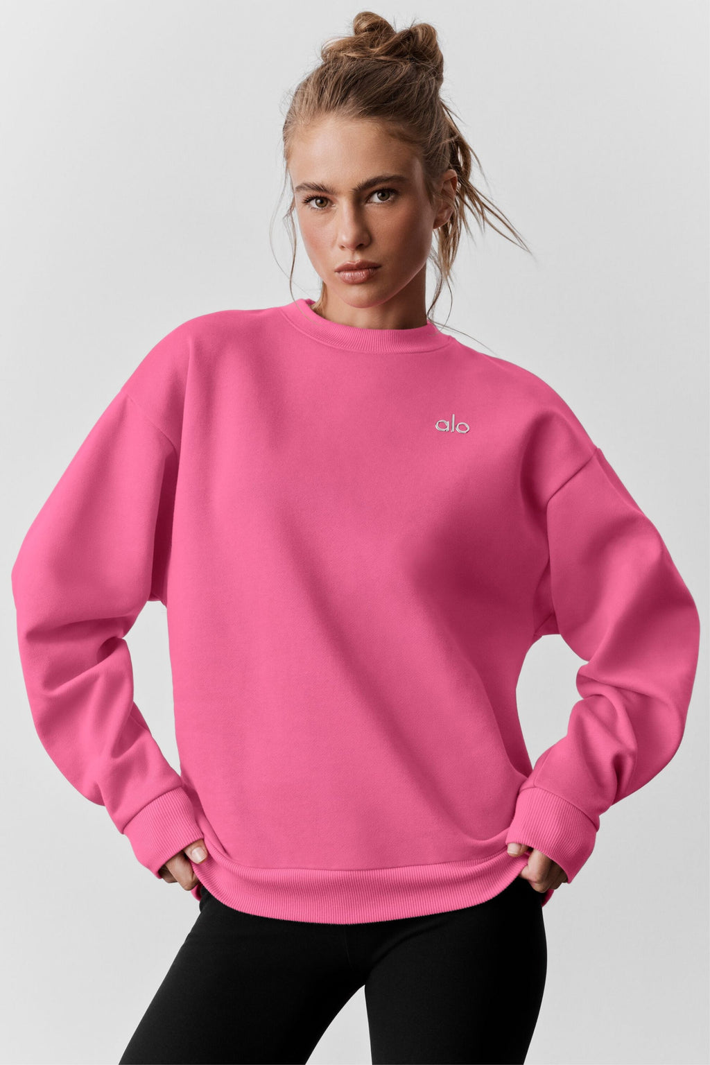 Accolade Crew Neck Pullover - Paradise Pink — photo 3