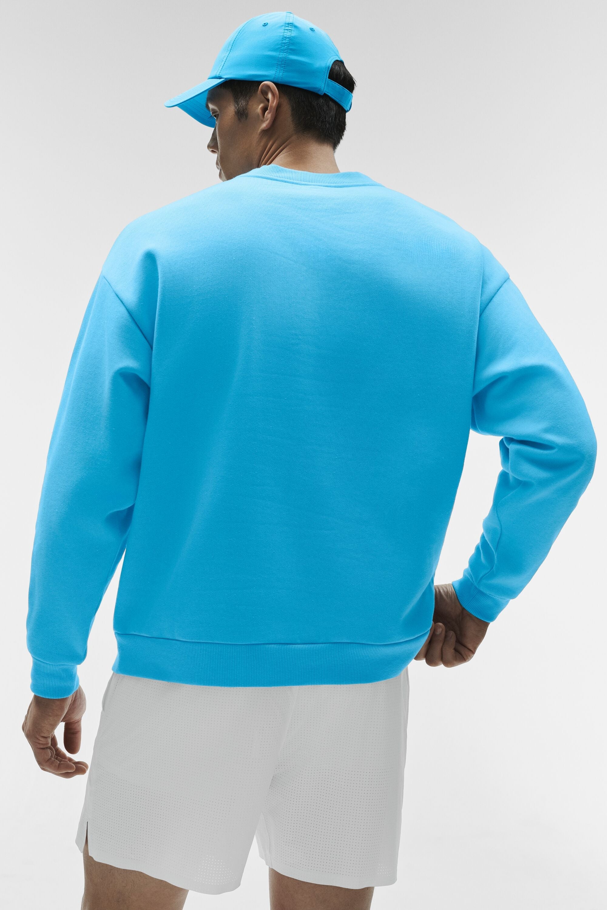 Accolade Crew Neck Pullover - Azure Blue — photo 2
