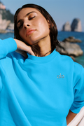 Accolade Crew Neck Pullover - Azure Blue — photo 1