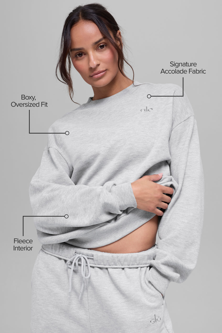 Accolade Crew Neck Pullover - Athletic Heather Grey — photo 2