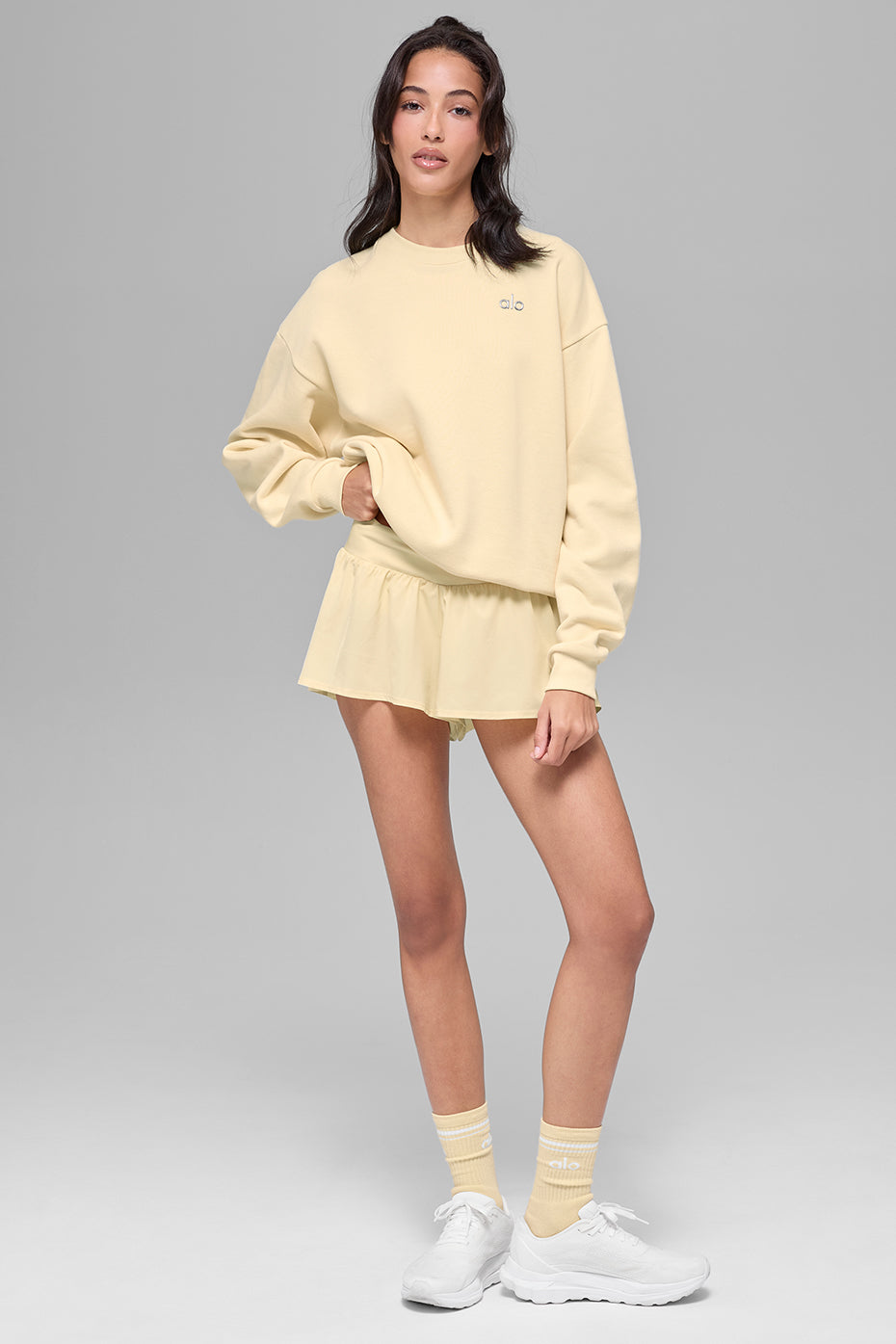 Accolade Crew Neck Pullover - Candlelight Yellow — photo 3