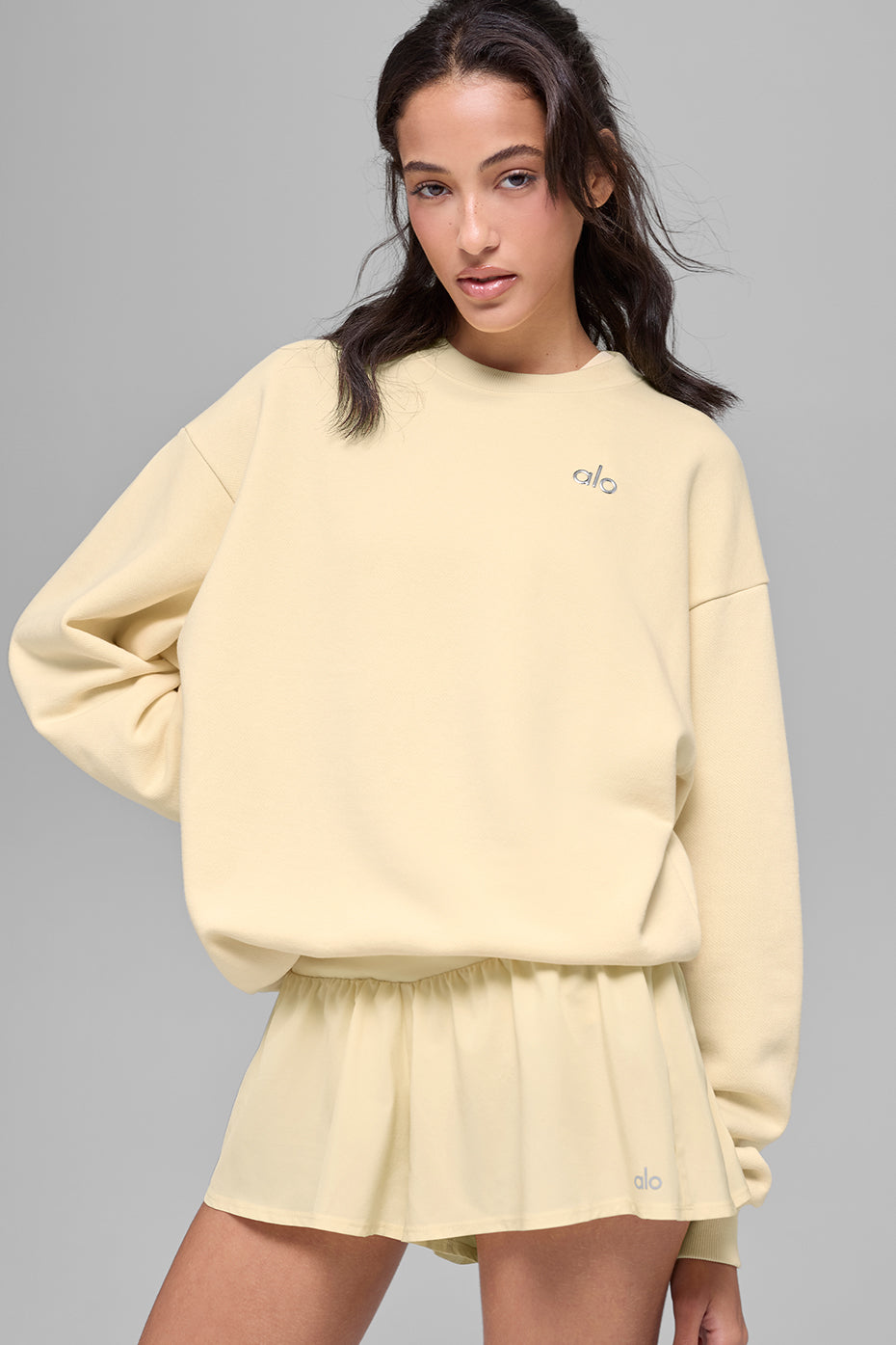 Accolade Crew Neck Pullover - Candlelight Yellow — photo 1