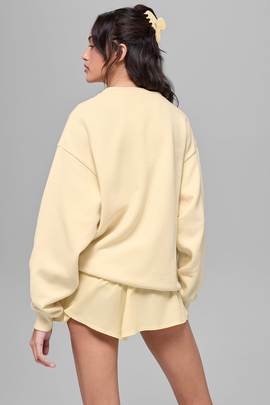 Accolade Crew Neck Pullover - Candlelight Yellow — photo 2