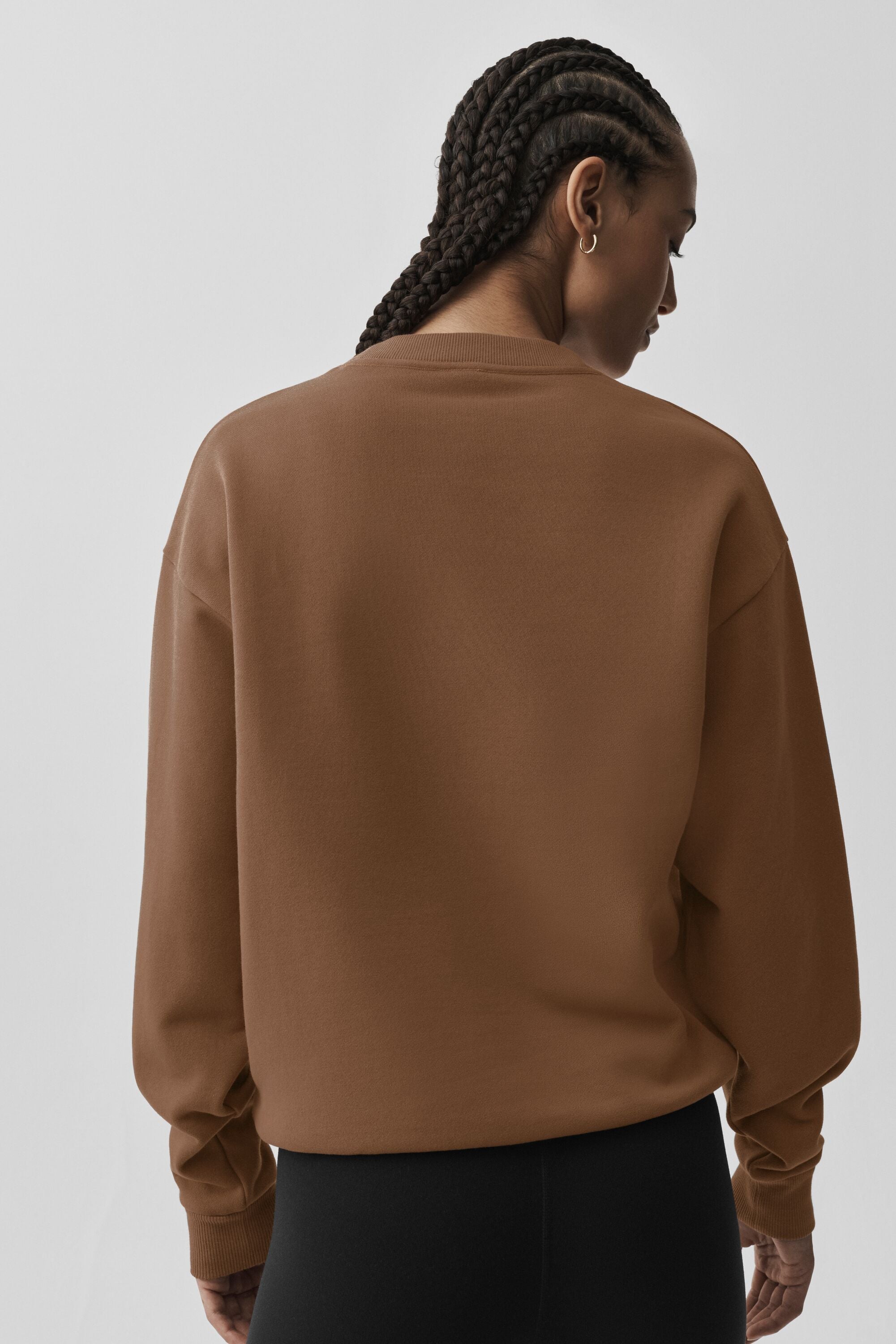 Accolade Crew Neck Pullover - Sun Kissed Brown — photo 2