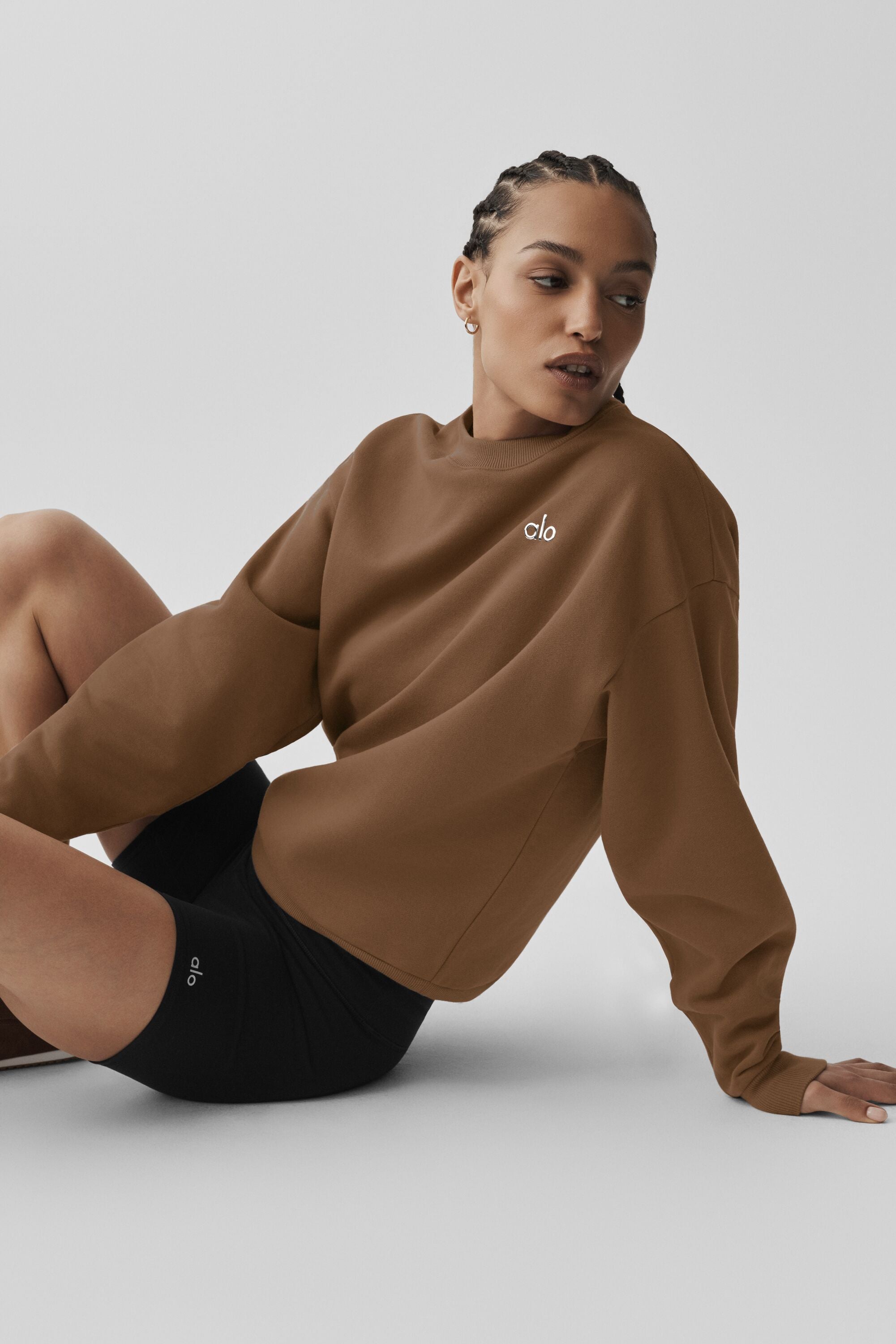 Accolade Crew Neck Pullover - Sun Kissed Brown — photo 4
