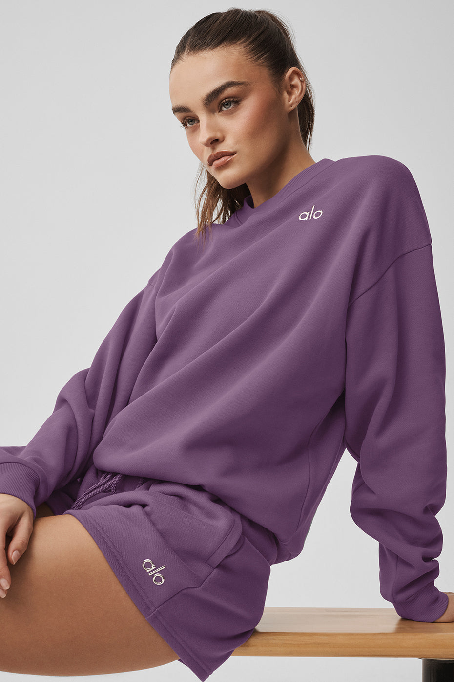 Accolade Crew Neck Pullover - Plum Kiss — photo 4