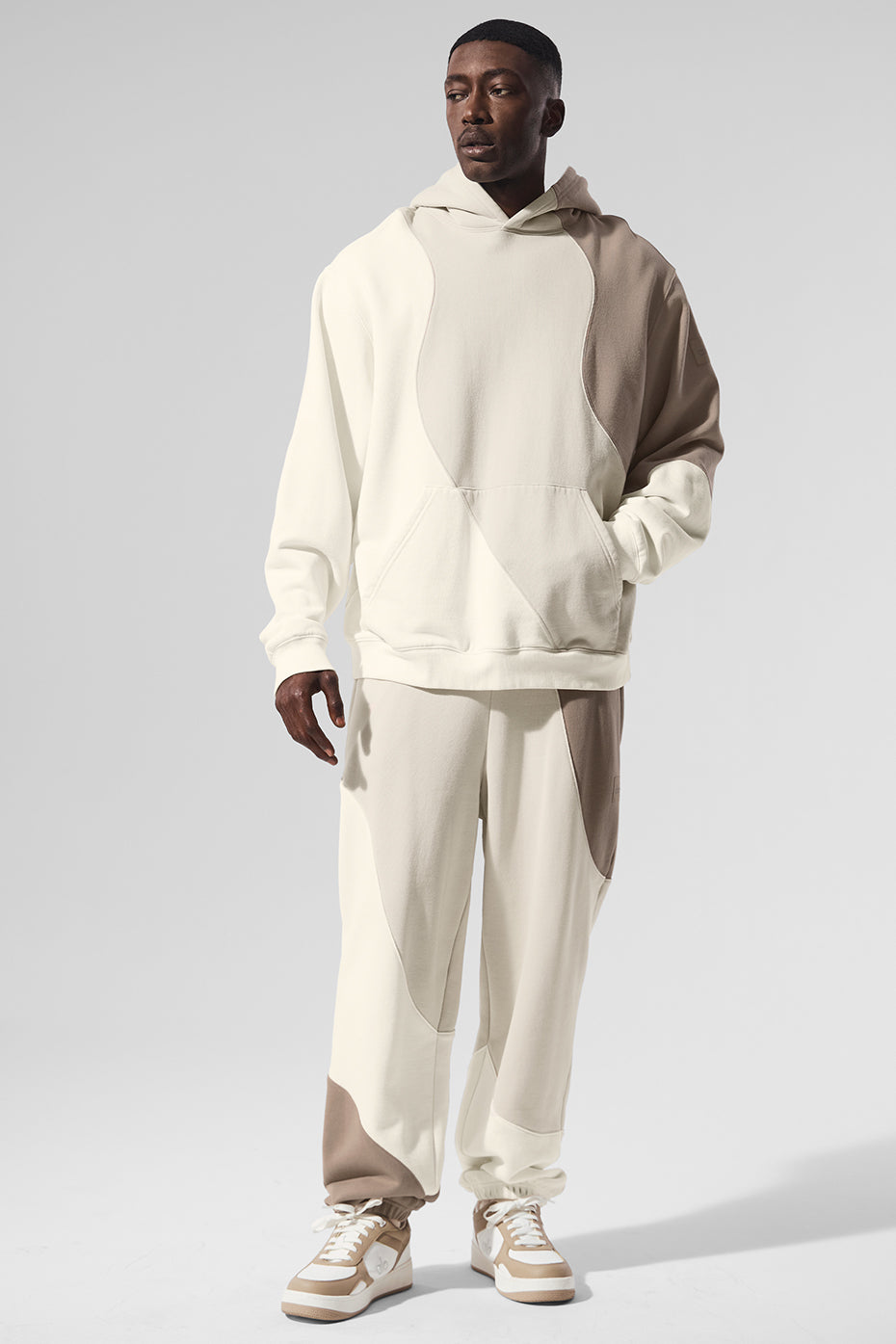 Make Waves Hoodie - Ivory/Bone/Gravel — photo 1