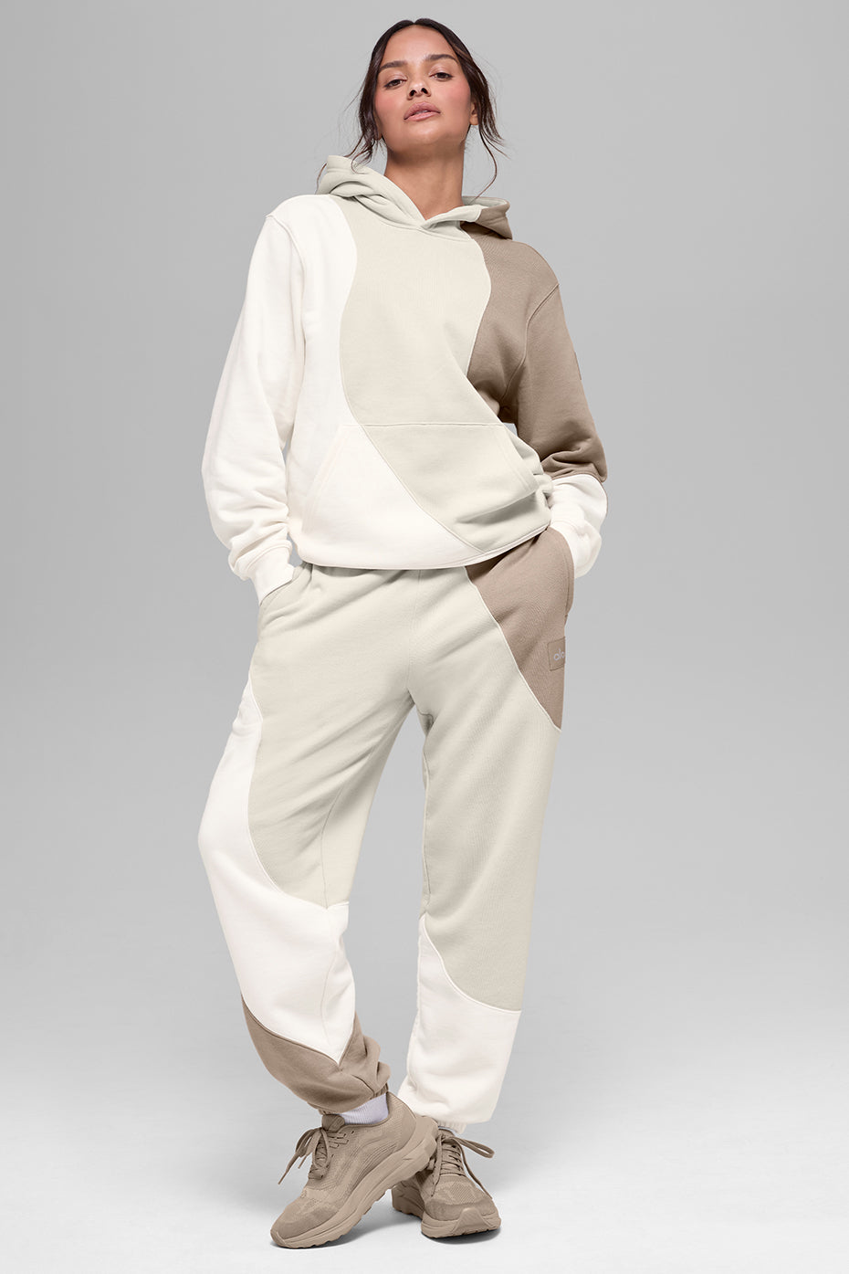 Make Waves Hoodie - Ivory/Bone/Gravel — photo 1