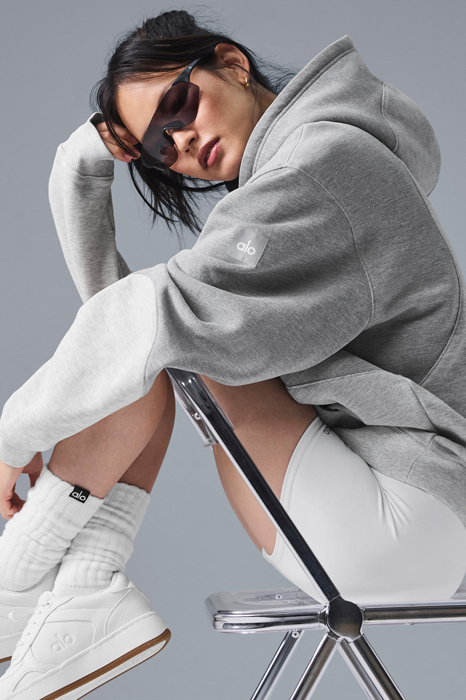 Make Waves Hoodie - Athletic Heather Grey Tonal — photo 3