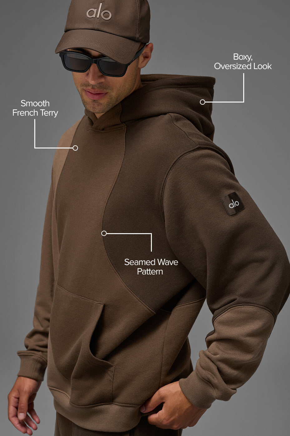 Make Waves Hoodie - Espresso Tonal — photo 2