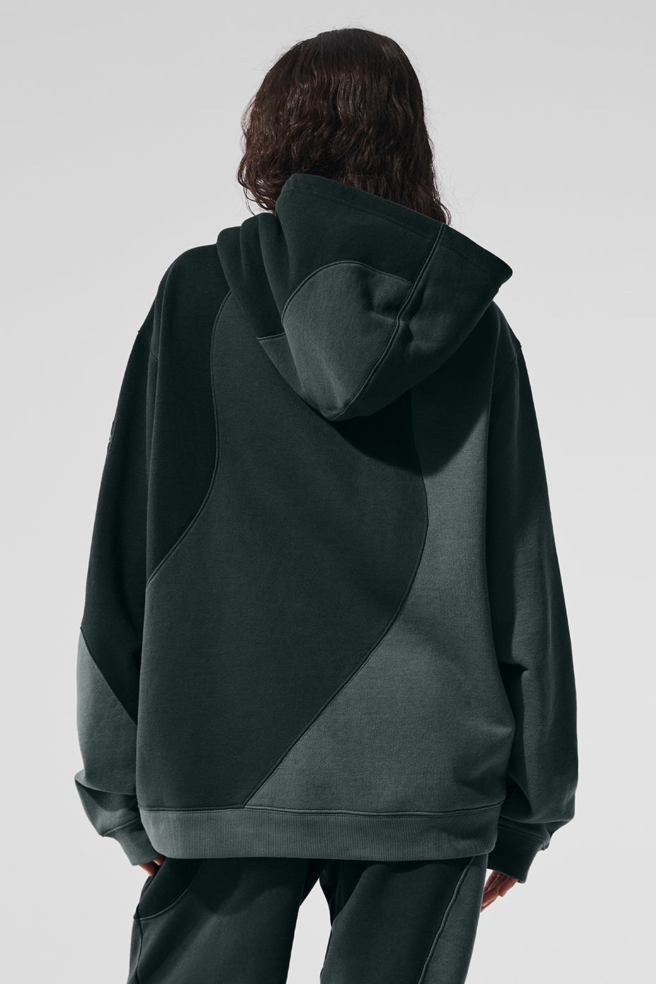 Make Waves Hoodie - Charcoal Green Tonal — photo 2