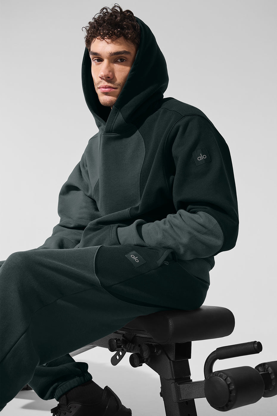 Make Waves Hoodie - Charcoal Green Tonal — photo 4