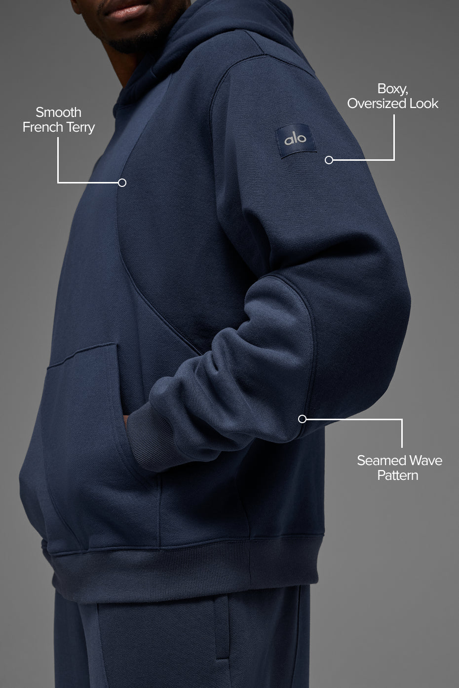 Make Waves Hoodie - Navy Tonal — photo 2
