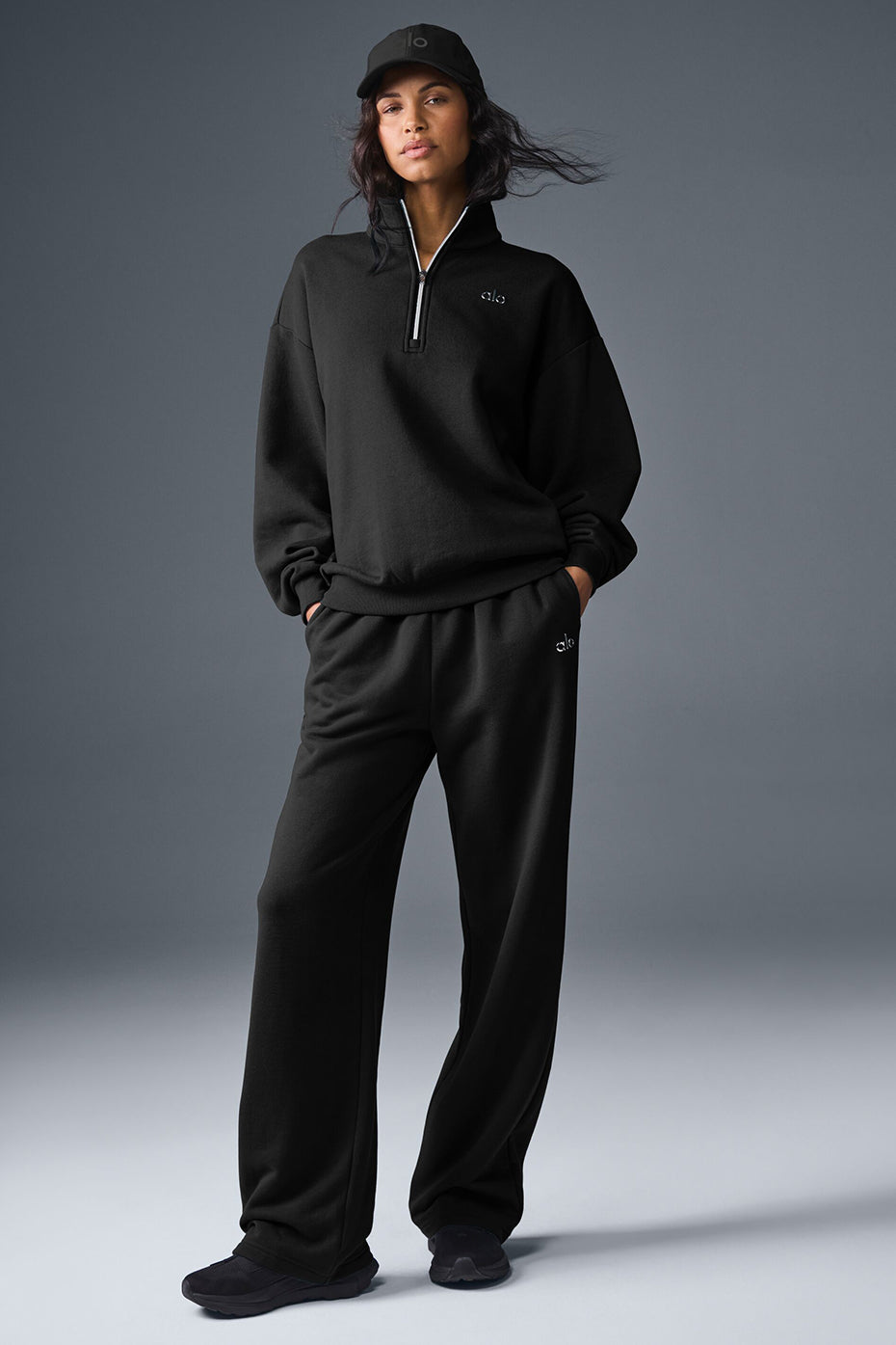 Accolade 1/4 Zip Pullover - Black — photo 5