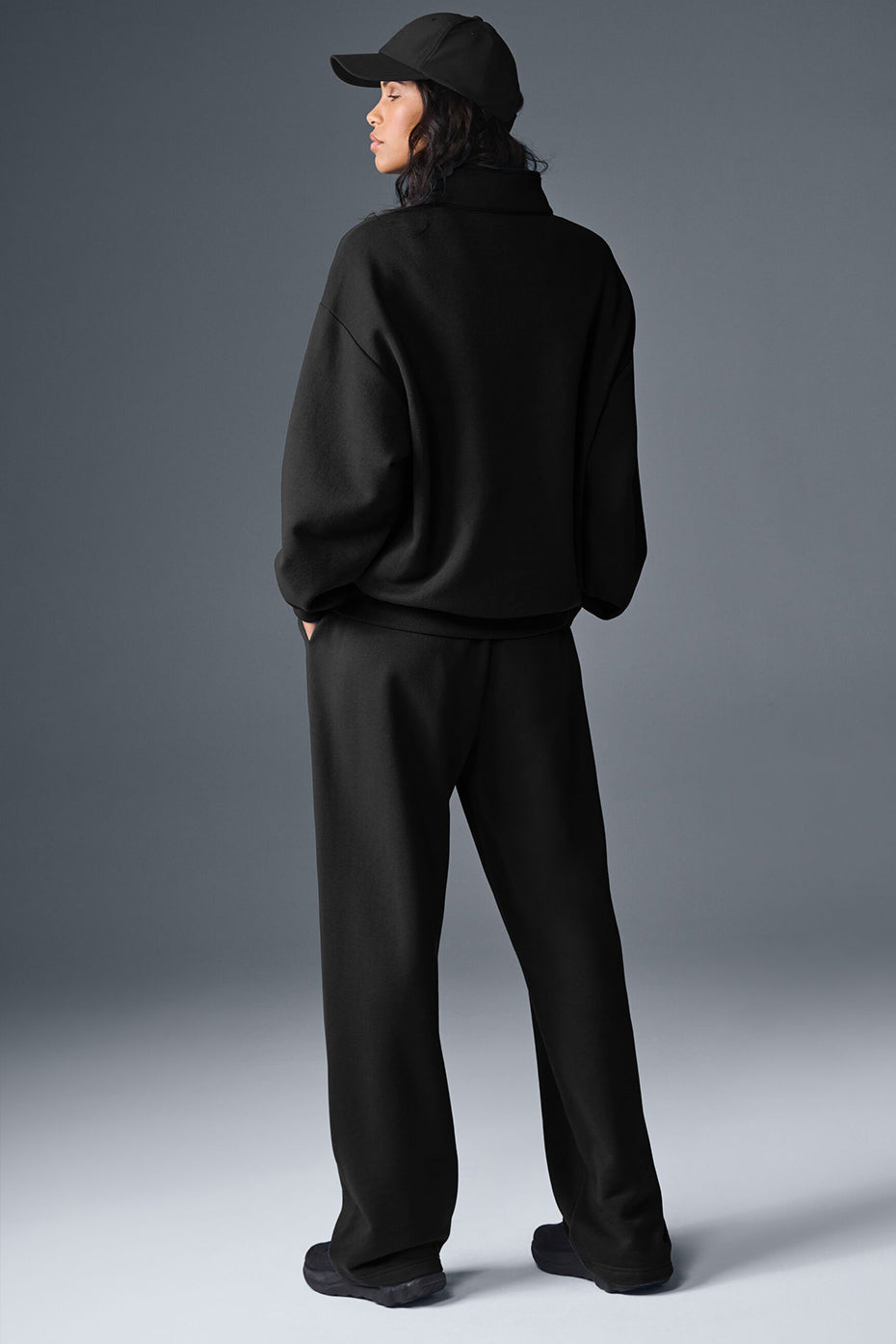 Accolade 1/4 Zip Pullover - Black — photo 4