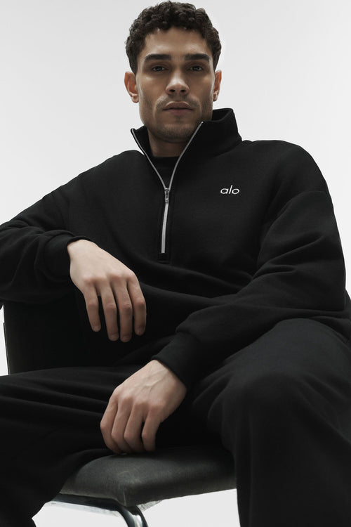 Accolade 1/4 Zip Pullover - Black — photo 1