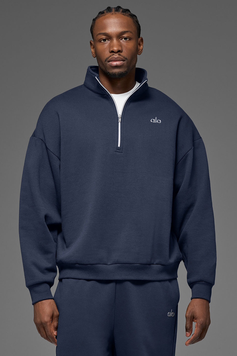Accolade 1/4 Zip Pullover - Navy — photo 2