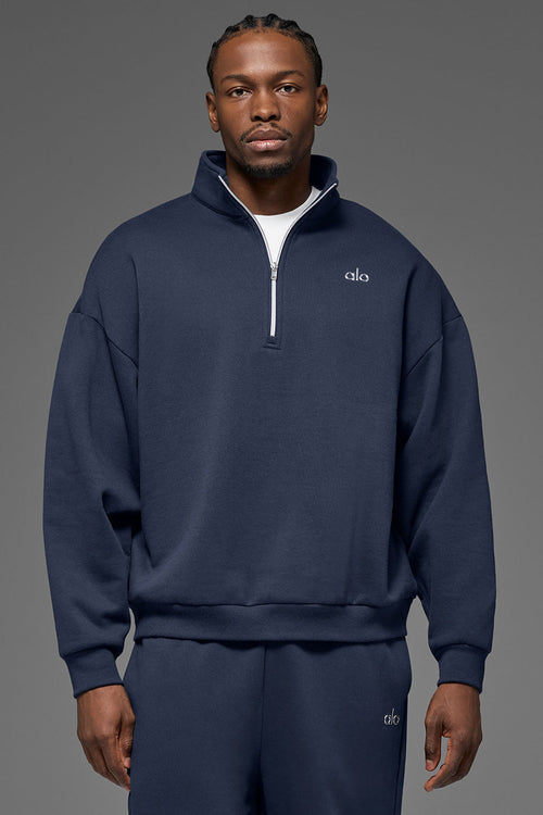 Accolade 1/4 Zip Pullover - Navy — photo 2