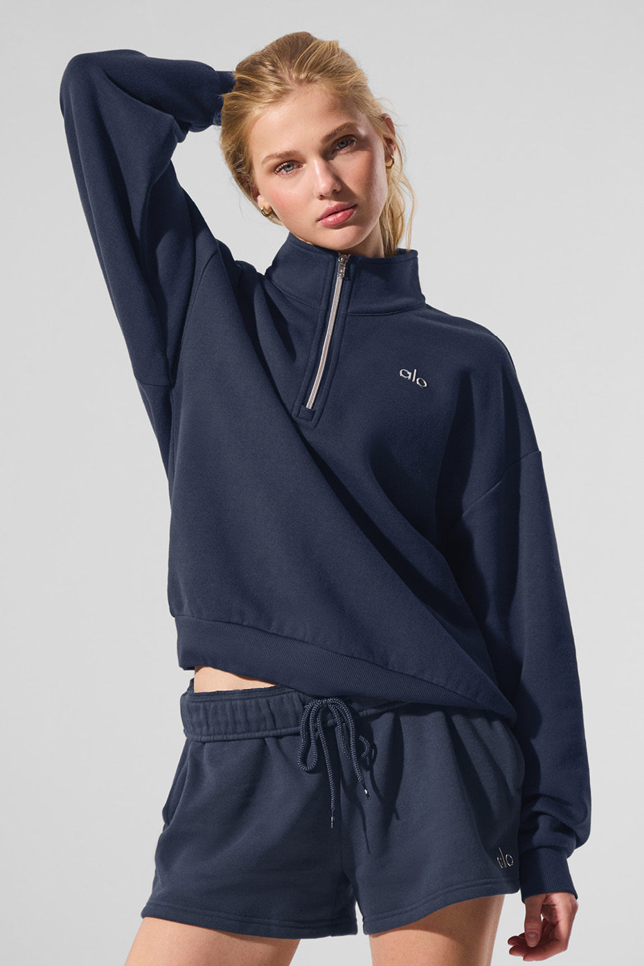 Accolade 1/4 Zip Pullover - Navy — photo 5