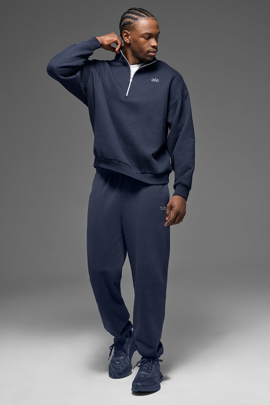 Accolade 1/4 Zip Pullover - Navy — photo 5