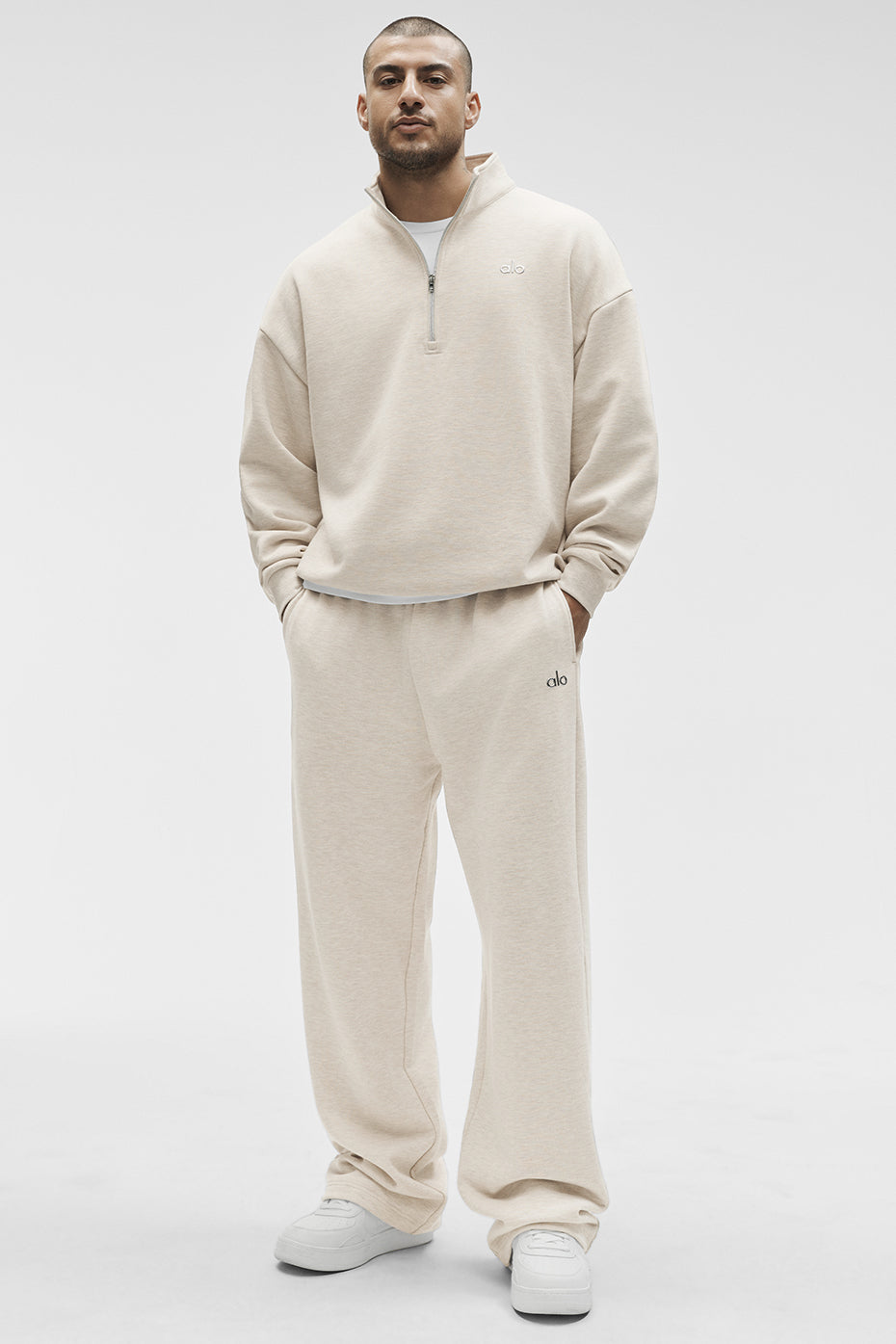Accolade 1/4 Zip Pullover - Oatmeal Heather — photo 5