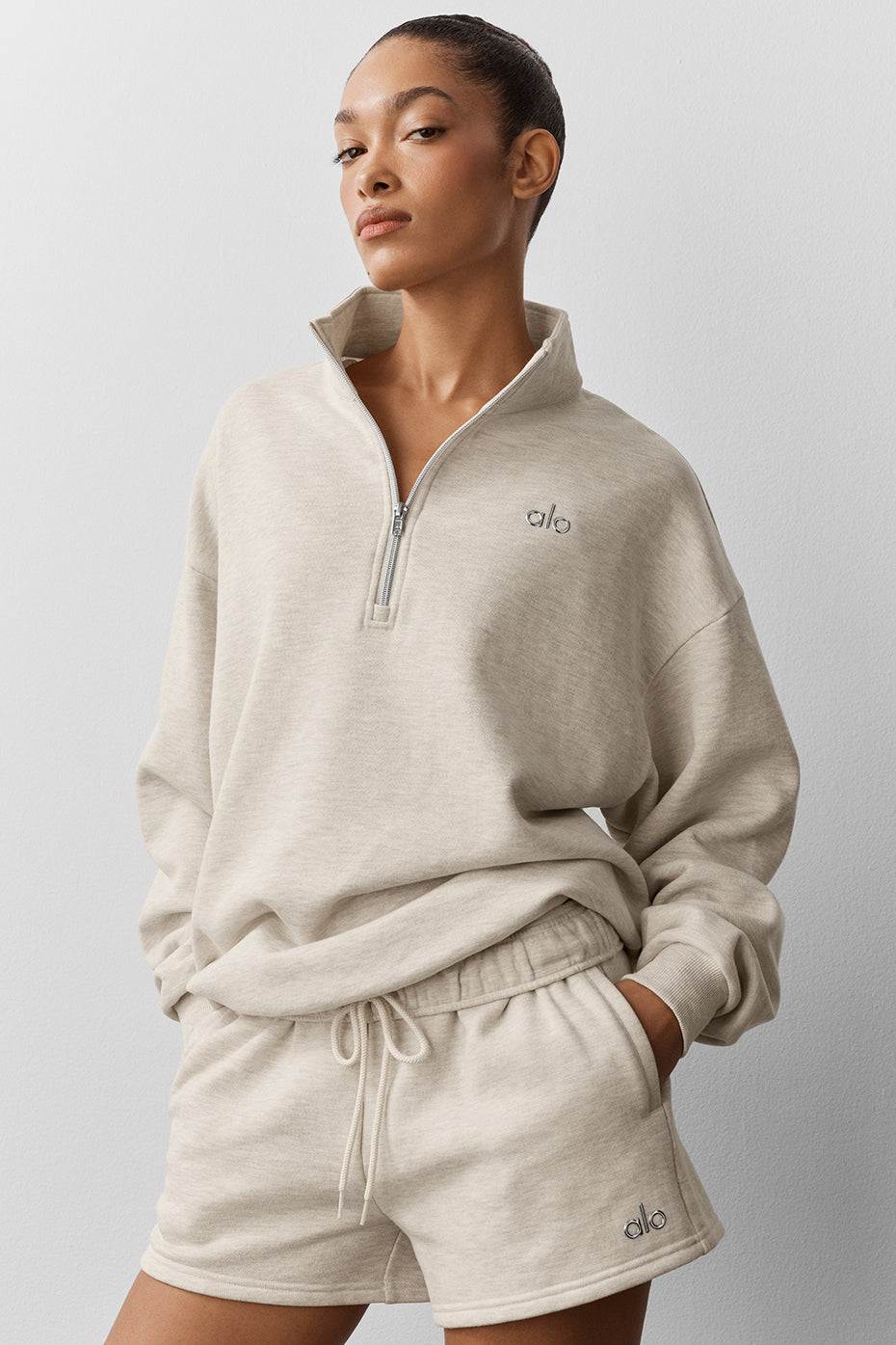 Accolade 1/4 Zip Pullover - Oatmeal Heather — photo 5