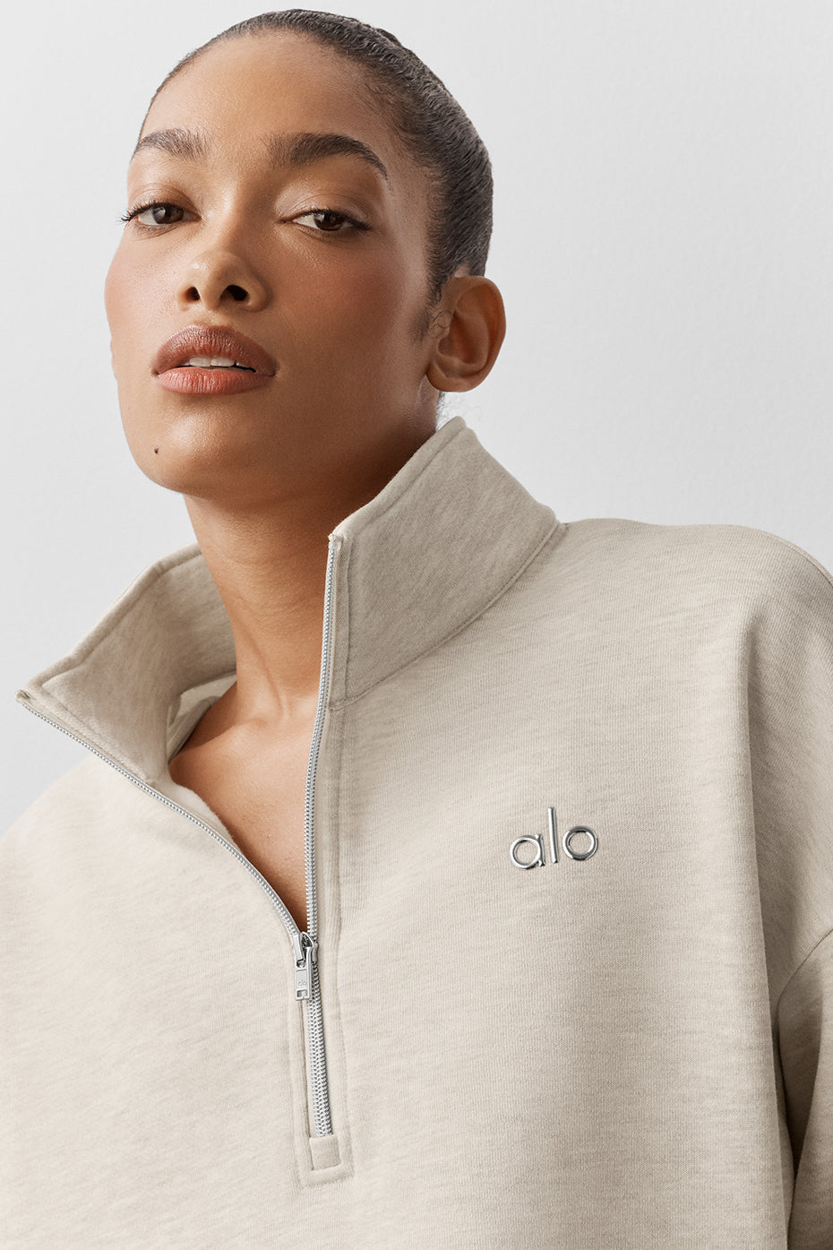 Accolade 1/4 Zip Pullover - Oatmeal Heather — photo 4