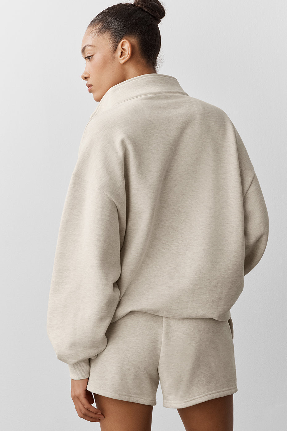 Accolade 1/4 Zip Pullover - Oatmeal Heather — photo 2