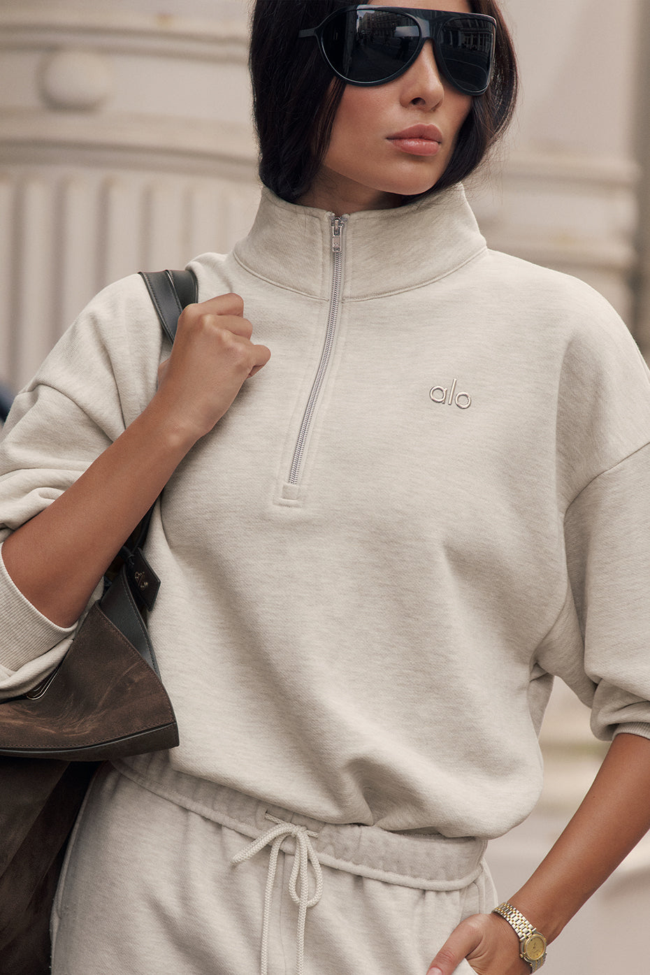 Accolade 1/4 Zip Pullover - Oatmeal Heather — photo 1