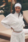 Accolade 1/4 Zip Pullover - White Heather — photo 1