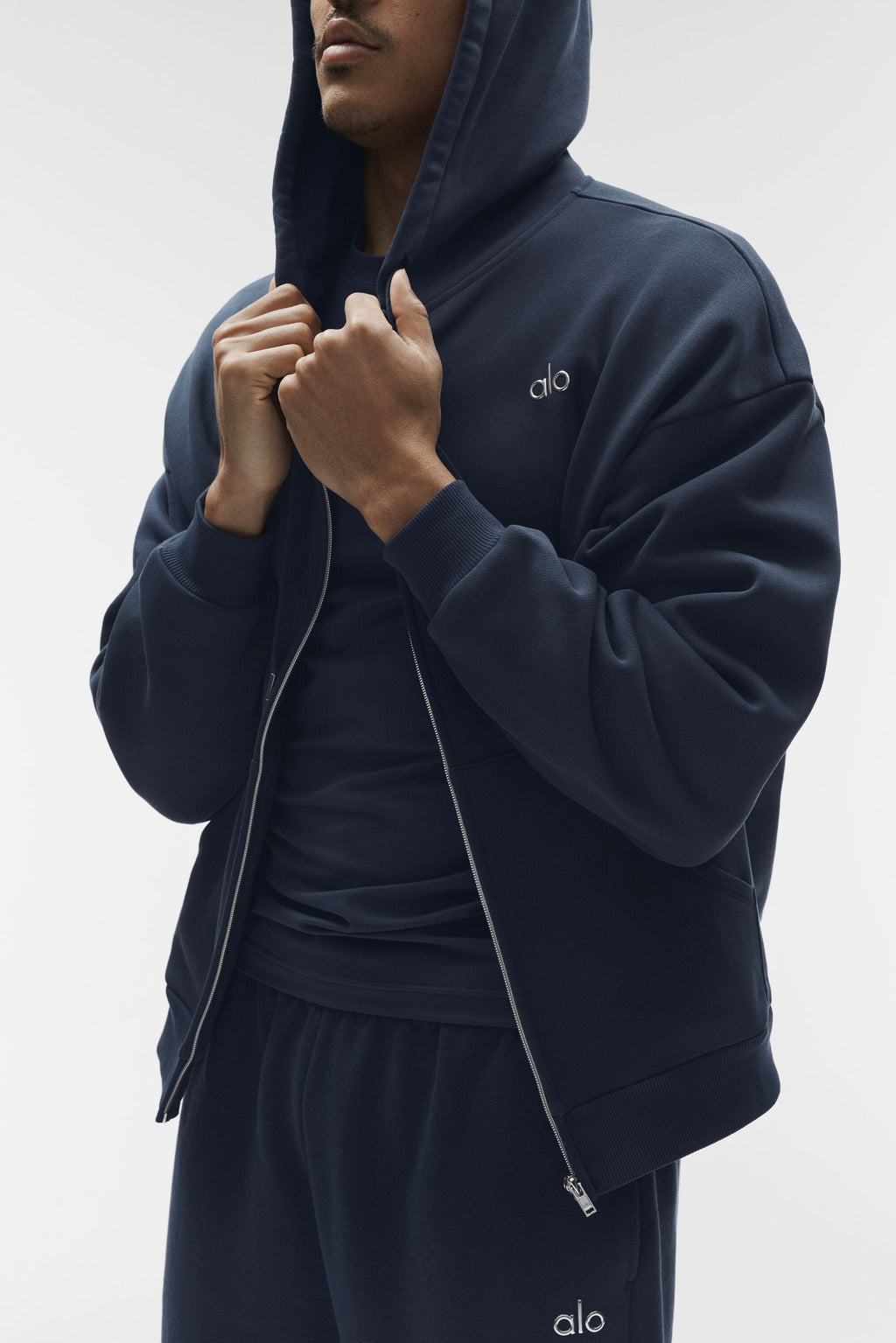 Accolade Full Zip Hoodie - Navy — photo 3