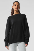 Unisex Wool Cashmere New Class Crewneck Sweater - Black — photo 1