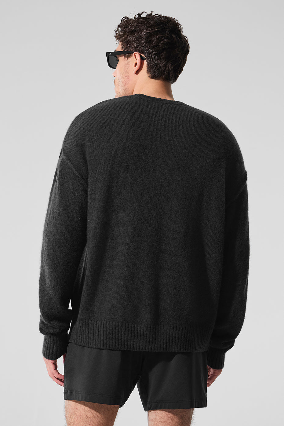 Unisex Wool Cashmere New Class Crewneck Sweater - Black — photo 3