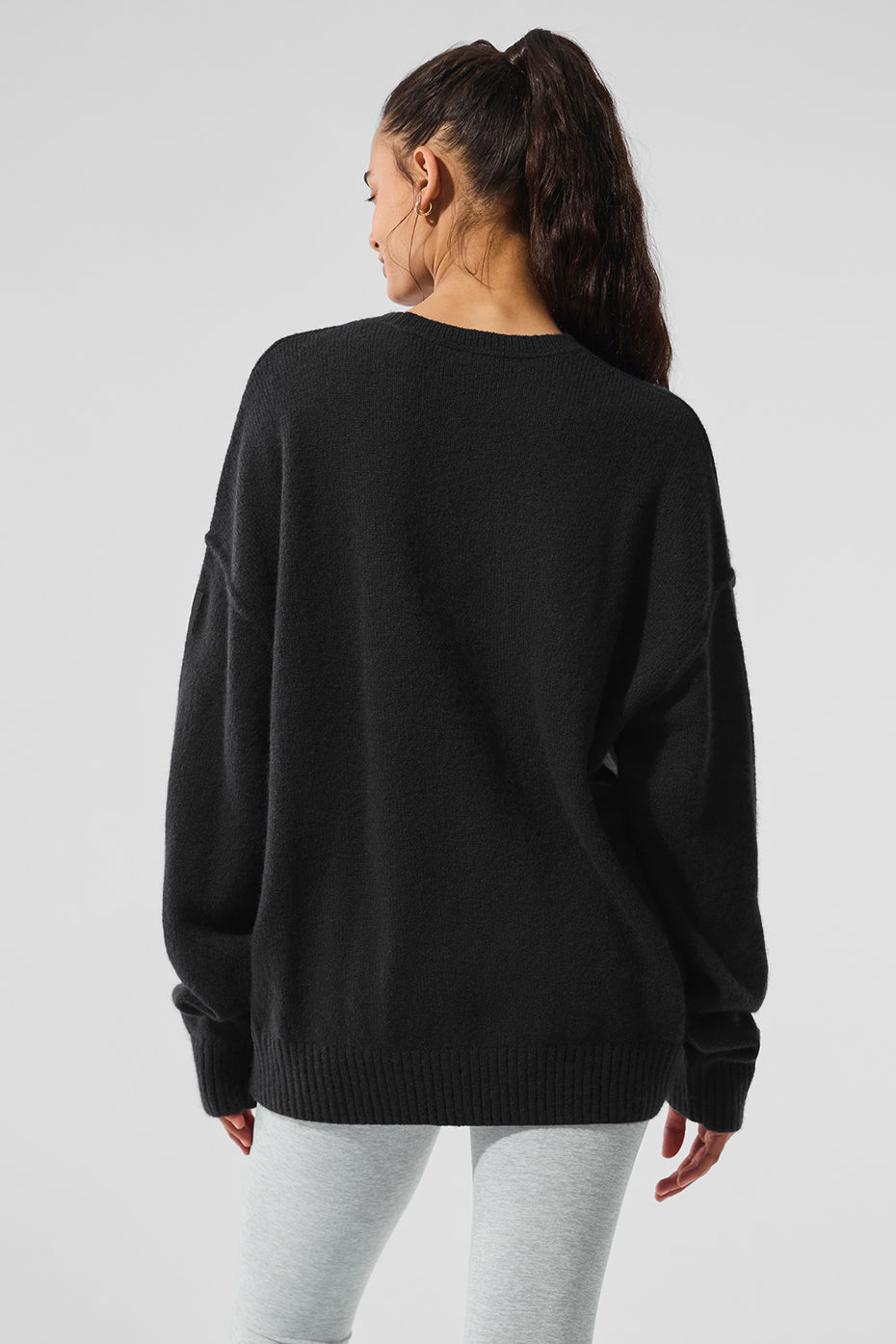 Unisex Wool Cashmere New Class Crewneck Sweater - Black — photo 3