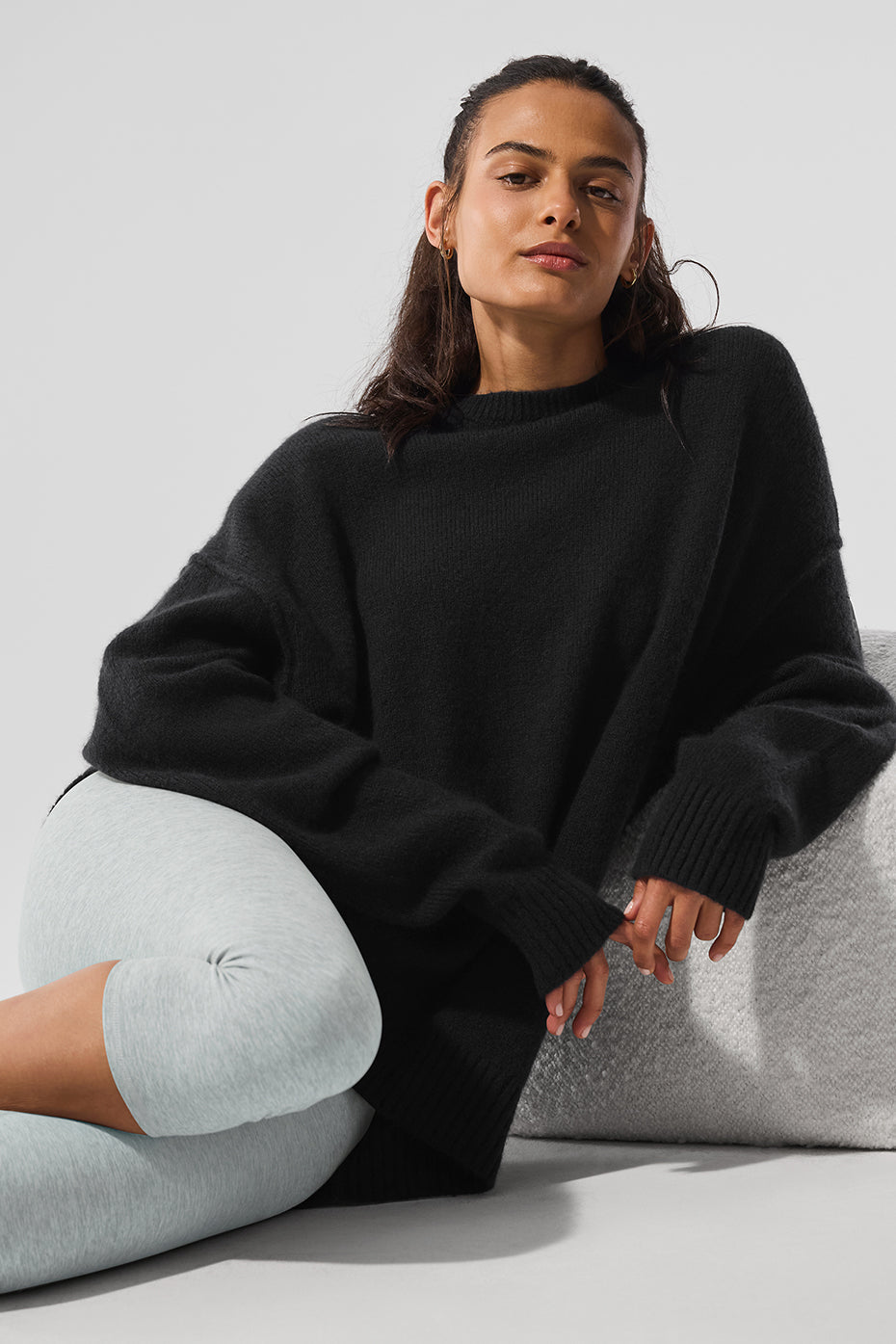 Unisex Wool Cashmere New Class Crewneck Sweater - Black — photo 5