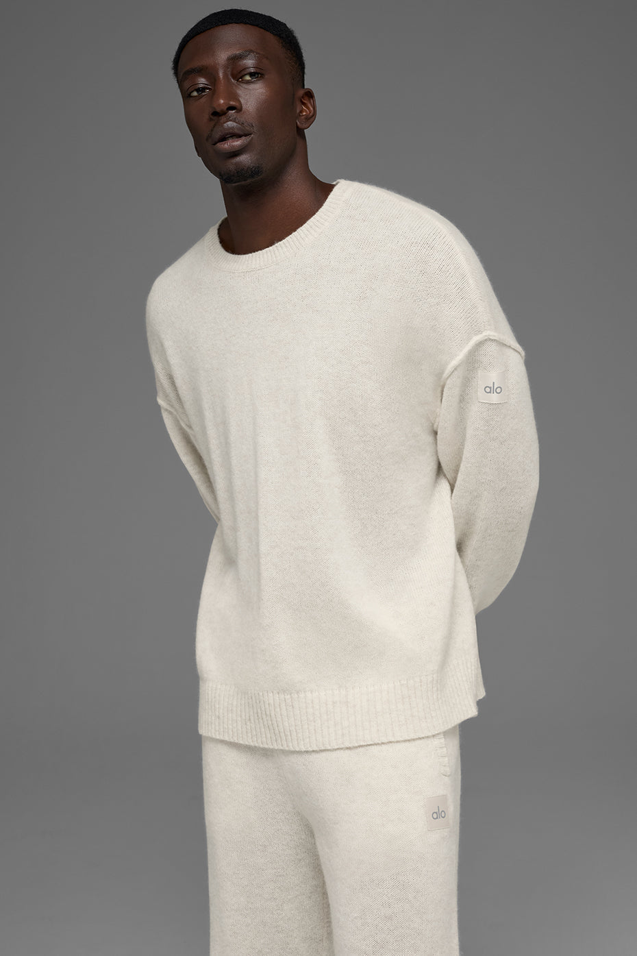 Unisex Wool Cashmere New Class Crewneck Sweater - Bone Heather — photo 1