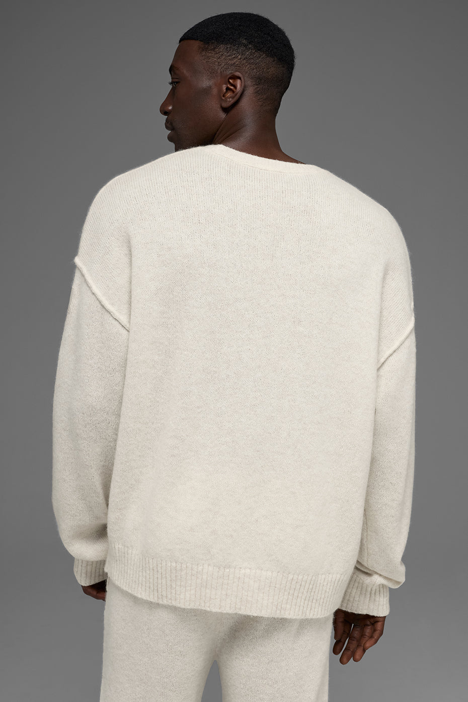 Unisex Wool Cashmere New Class Crewneck Sweater - Bone Heather — photo 4
