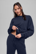 Unisex Wool Cashmere New Class Crewneck Sweater - Navy — photo 1