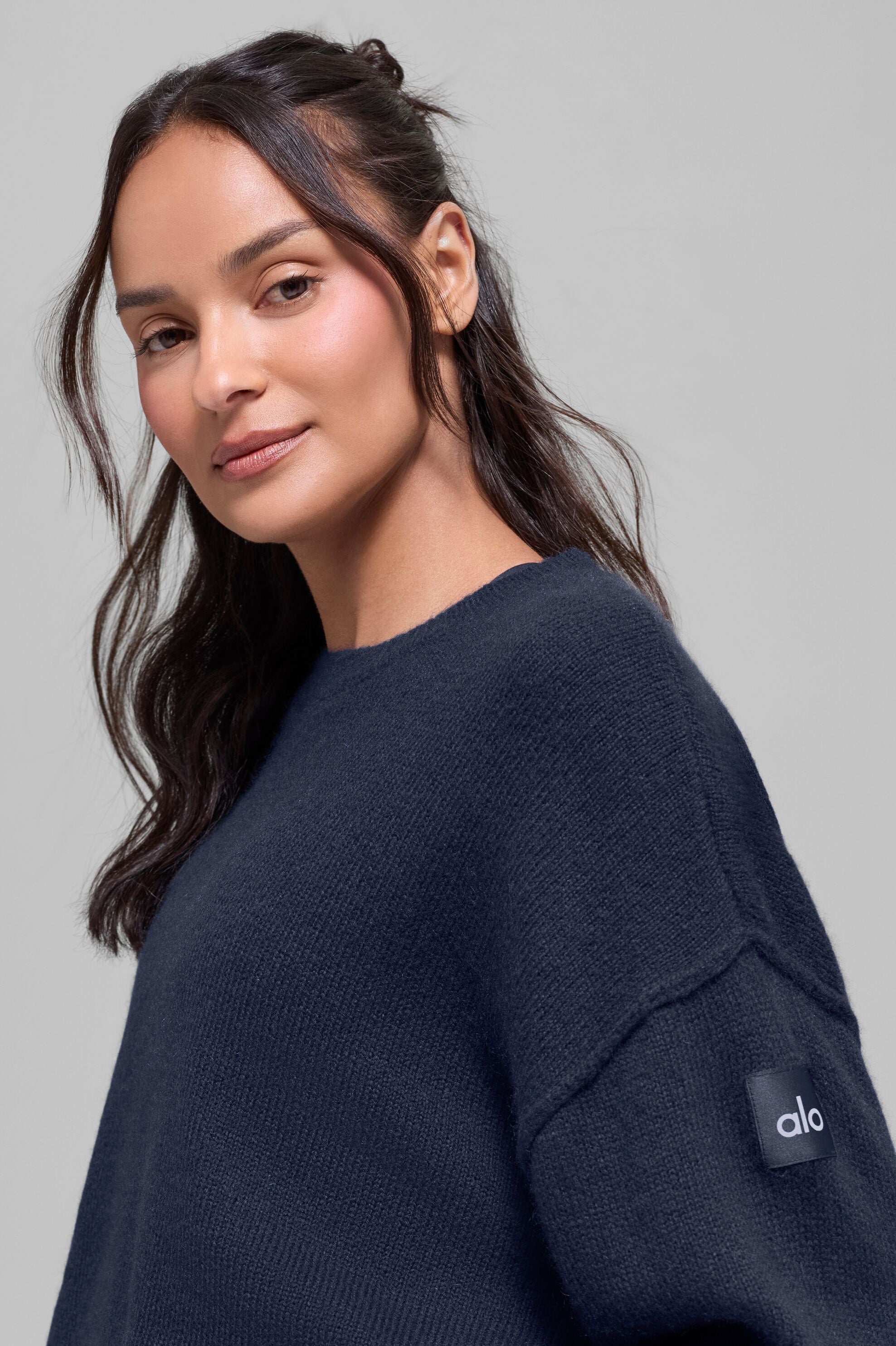 Unisex Wool Cashmere New Class Crewneck Sweater - Navy — photo 2