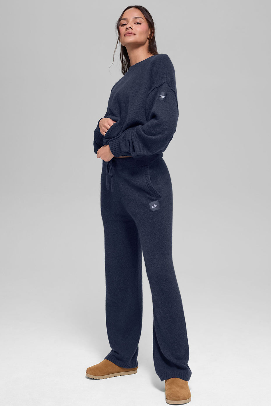 Unisex Wool Cashmere New Class Crewneck Sweater - Navy — photo 4
