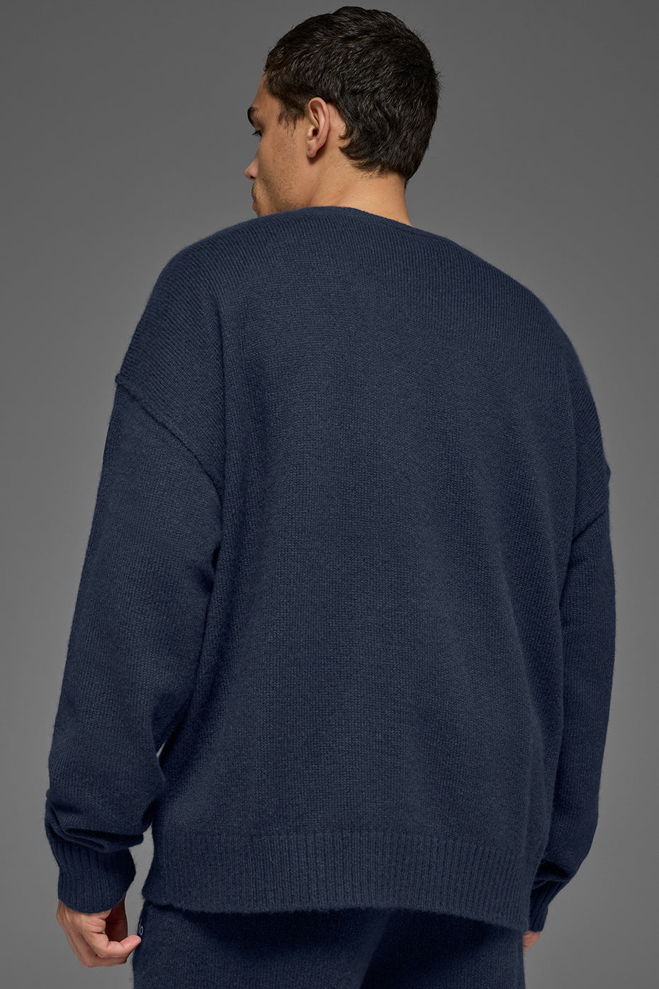 Unisex Wool Cashmere New Class Crewneck Sweater - Navy — photo 3