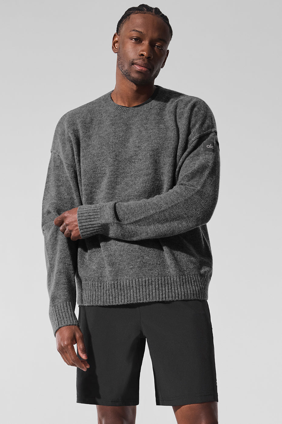Unisex Wool Cashmere New Class Crewneck Sweater - Platinum Grey — photo 1