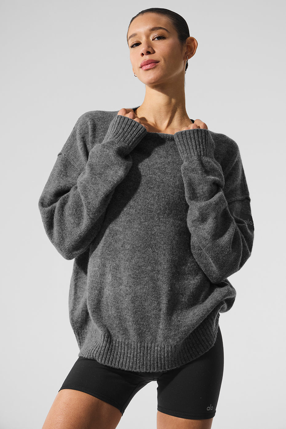 Unisex Wool Cashmere New Class Crewneck Sweater - Platinum Grey — photo 1