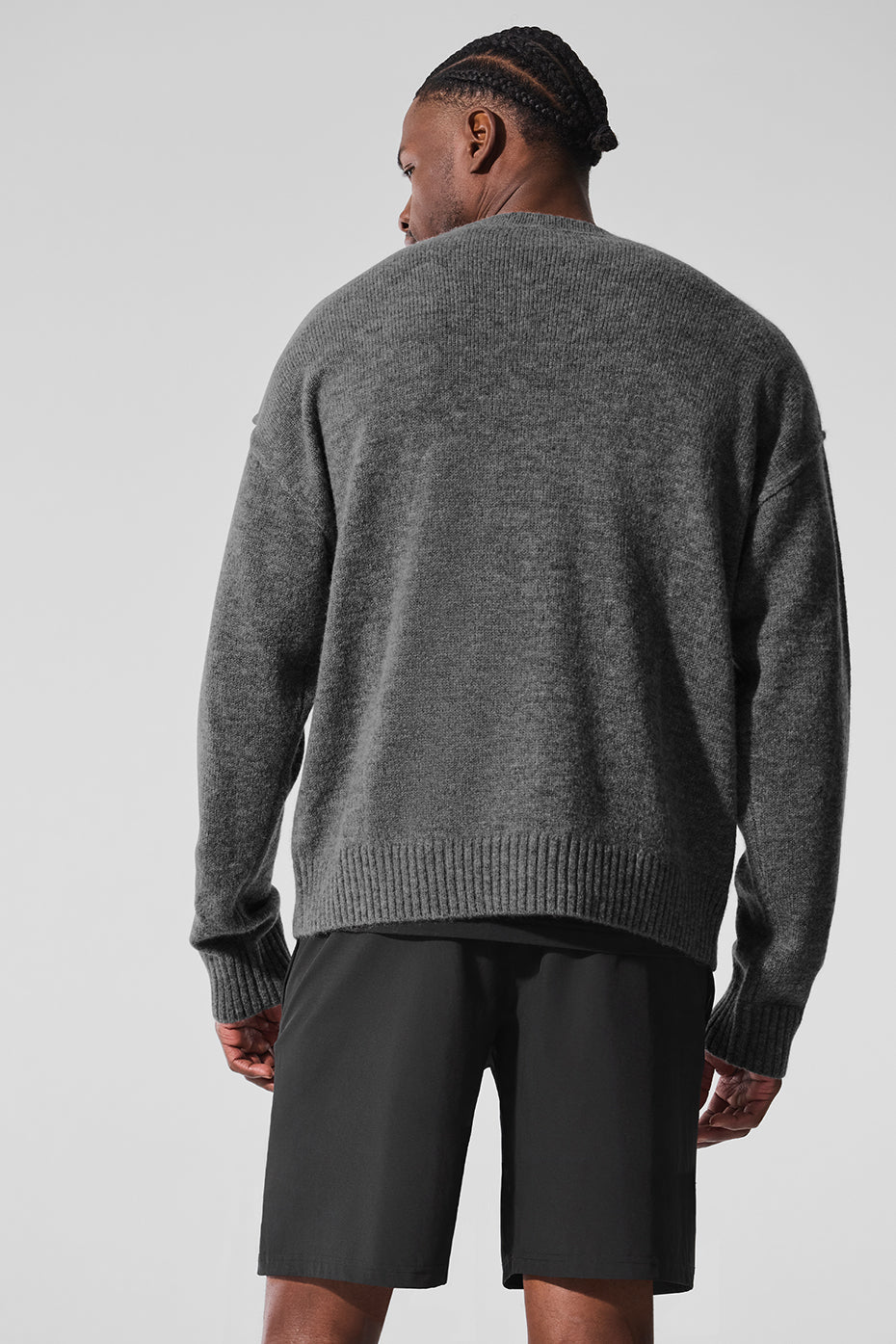Unisex Wool Cashmere New Class Crewneck Sweater - Platinum Grey — photo 3