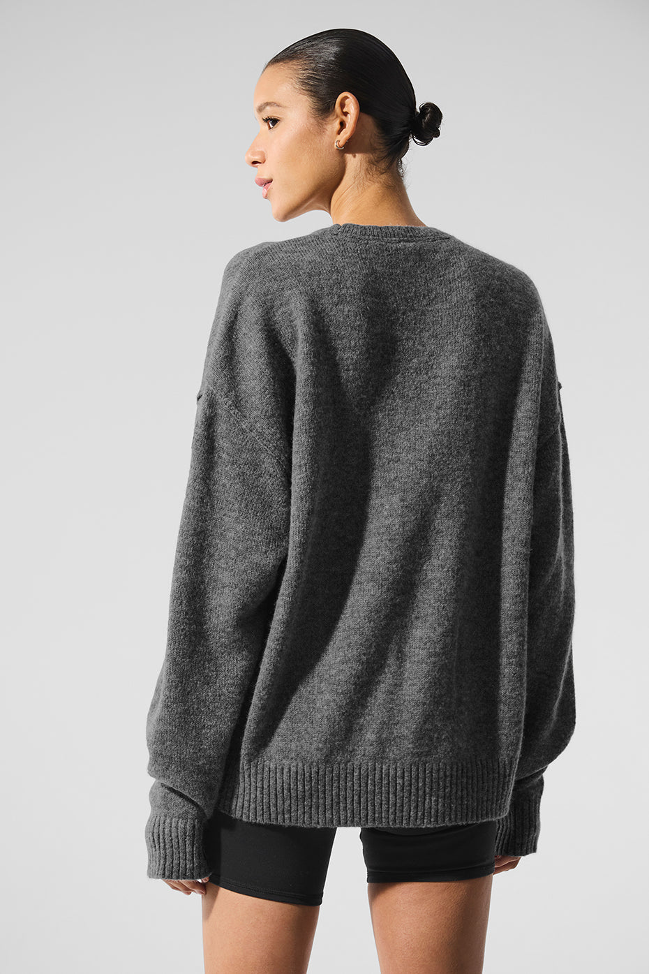 Unisex Wool Cashmere New Class Crewneck Sweater - Platinum Grey — photo 3