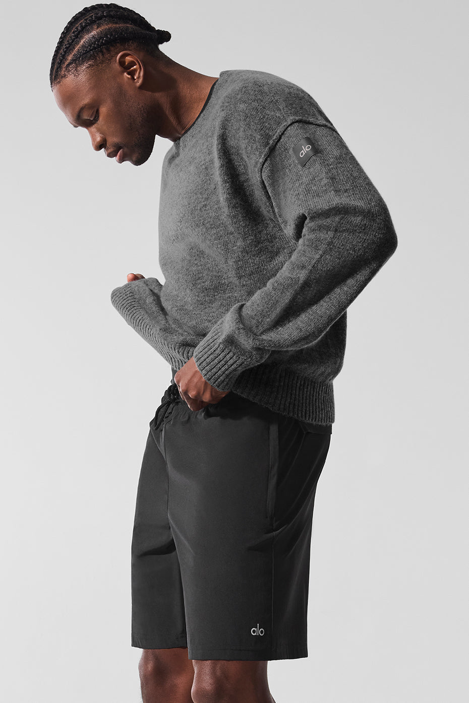 Unisex Wool Cashmere New Class Crewneck Sweater - Platinum Grey — photo 4