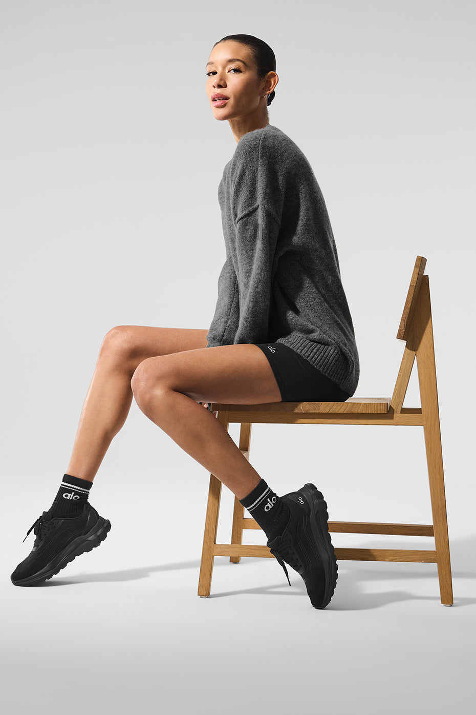 Unisex Wool Cashmere New Class Crewneck Sweater - Platinum Grey — photo 4